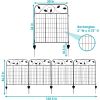 4 Pack Steel Foldable Garden Fence Floral Staked Trellis Panel Animal Barrier
