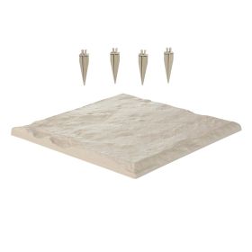 Garden Stepping Stones, 8Pcs 15.5 x 15.5 in, Decorative Stepping Stones with Stakes, Weather-Resistant Plastic Pathway Pavers, Smooth Surface
