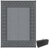 9' x 12' RV Mat, Outdoor Patio Rug / Large Camping Carpet with Carrying Bag, Waterproof Plastic Straw, Design for Backyard