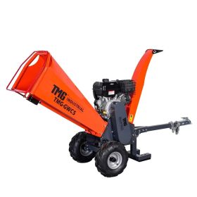 4-3/4" Wood Chipper Powered by 13.5 HP Engine, ATV Tow-Behind, 12'' Reversible Blade, Dual Belt Drive, TMG-GWC5