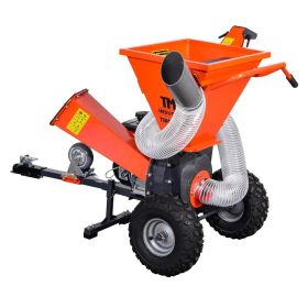 3" Wood Chipper, Shredder & Vacuum, ATV Tow-Behind, 7 HP Engine, 6" Suction Port, 8' Vacuum Hose, TMG-GWC3