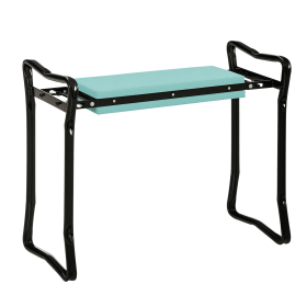 Green Garden Kneeler and Seat Bench - Padded, Foldable Stool with Gardening Knee Pads for Comfortable Planting