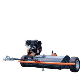48" ATV Tow-Behind Offset Flail Mower, 13.5 HP Engine, Adjustable Mowing Height, 15" Cut Capacity, TMG-AFM48