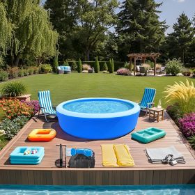 6.6ft Family Swimming Pool with Pump,  10-Min Setup