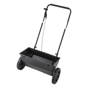 VEVOR Lawn Drop Spreader, 50LBS Capacity, Walk-Behind Push Spreader, 18 in Spreading Width, 10 in All Terrain Pneumatic Tires