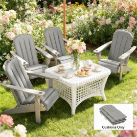 A set of 4 outdoor seat cushions, courtyard chair cushion, cushion, gray (cushion only)