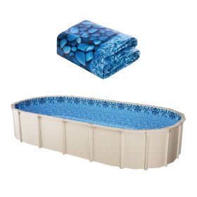 VEVOR 15 x 30 ft Oval Pool Liner, Unibead Above Ground Pool Liners, 52in Wall Height, Durable Standard Gauge Vinyl