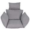 Egg Chair Cushion Hanging Basket Seat Cushion,Thicken Soft Egg Swing Chair Pad,Hanging Egg Chair Cushion with Headrest
