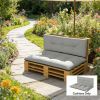 Outdoor replacement cushion, garden chair cushion, light gray (Cushion only)