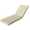 Chaise Lounge Cushion, 4" Thick Outdoor Lounge Chair Cushions with Ties for Patio, 26" x 80Ã¢â‚¬Â¯", Cream White