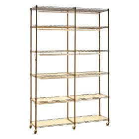 VEVOR Plant Shelf with Grow Light, 6-Tier Double-Row Plant Stand, 71in Tall Indoor Plants Display Rack with Wheels & Timer