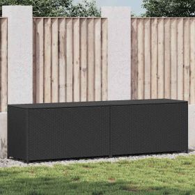 Patio Storage Box Poly Rattan 78.7"x19.6"x23.6" Black