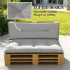 Outdoor replacement cushion, garden chair cushion, light gray (Cushion only)