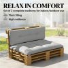 Outdoor replacement cushion, garden chair cushion, light gray (Cushion only)
