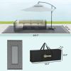 Reversible Outdoor Rug, Waterproof Plastic Straw with Carry Bag, 9' x 18', Black & Gray Gourd Border