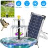 Solar Powered Water Fountain Pump with Battery Backup, 6W Solar Panel, IP68 Waterproof, Adjustable Spray Height & 9.84ft Cable