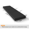 Set of 2 Chaise Lounge Cushion, 4" Thick Outdoor Lounge Chair Cushions with Ties for Patio, 21" x 72Ã¢â‚¬Â¯", Gray