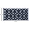 9x18 Reversible RV Outdoor Rug Blue and White Plastic Straw Patio Floor Mat for Backyard Deck Picnic Beach Camping