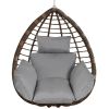 Egg Chair Cushion Hanging Basket Seat Cushion,Thicken Soft Egg Swing Chair Pad,Hanging Egg Chair Cushion with Headrest