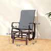 Gliding Lounger Chair Set of 2, Single Rockers with Lightweight Metal & Mesh Construction, Gray