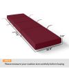 Chaise Lounge Cushion, 4" Thick Outdoor Lounge Chair Cushion with Ties for Patio, 21" x 72Ã¢â‚¬Â¯", Red