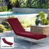 Chaise Lounge Cushion, 4" Thick Outdoor Lounge Chair Cushion with Ties for Patio, 21" x 72Ã¢â‚¬Â¯", Red