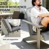 A set of 4 outdoor seat cushions, courtyard chair cushion, cushion, gray (cushion only)