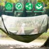 3-in-1 Camping Hammock with Automatic Pop-Up Mosquito Net, Lightweight 70D Nylon Portable Hammock Supports 440lbs