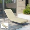 Chaise Lounge Cushion, 4" Thick Outdoor Lounge Chair Cushions with Ties for Patio, 26" x 80Ã¢â‚¬Â¯", Cream White