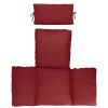 Egg Chair Cushion Hanging Basket Seat Cushion,Thicken Soft Egg Swing Chair Pad,Hanging Egg Chair Cushion with Headrest, Red