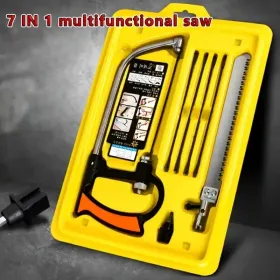 Devil Saw, Curve Saw, Multi Functional Saw, Outdoor Equipment, Mini Hand Saw, Woodworker DIY Saw, Woodworker Hand Saw, Without Battery (Option: 7in1multifunctionsaw)