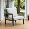Outdoor Deep Seat Cushion Set, Waterproof & Fade Resistant Patio Chair Replacement Cushions for Outdoor Furniture, Removable and Washable Cover